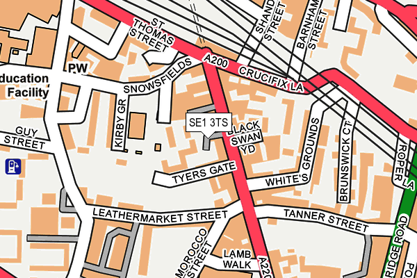 SE1 3TS map - OS OpenMap – Local (Ordnance Survey)