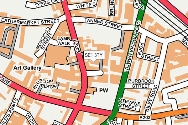 SE1 3TY map - OS OpenMap – Local (Ordnance Survey)