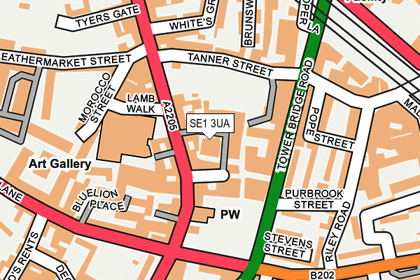 SE1 3UA map - OS OpenMap – Local (Ordnance Survey)