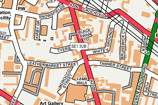 SE1 3UB map - OS OpenMap – Local (Ordnance Survey)