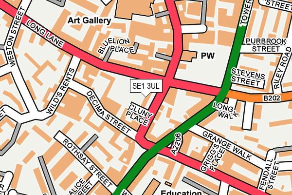 SE1 3UL map - OS OpenMap – Local (Ordnance Survey)