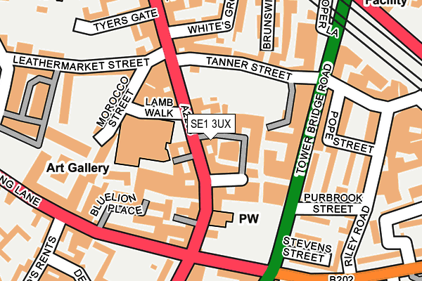 SE1 3UX map - OS OpenMap – Local (Ordnance Survey)