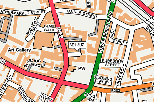 SE1 3UZ map - OS OpenMap – Local (Ordnance Survey)