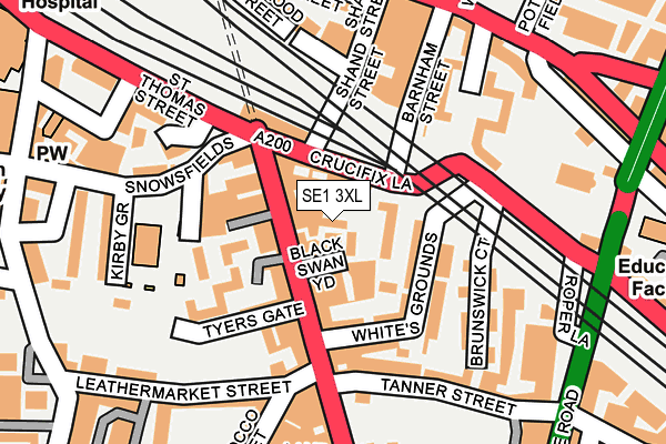 SE1 3XL map - OS OpenMap – Local (Ordnance Survey)