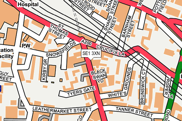 SE1 3XN map - OS OpenMap – Local (Ordnance Survey)