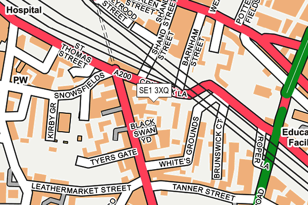 SE1 3XQ map - OS OpenMap – Local (Ordnance Survey)