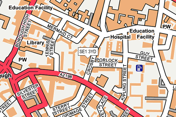 SE1 3YD map - OS OpenMap – Local (Ordnance Survey)