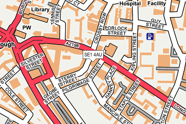SE1 4AU map - OS OpenMap – Local (Ordnance Survey)