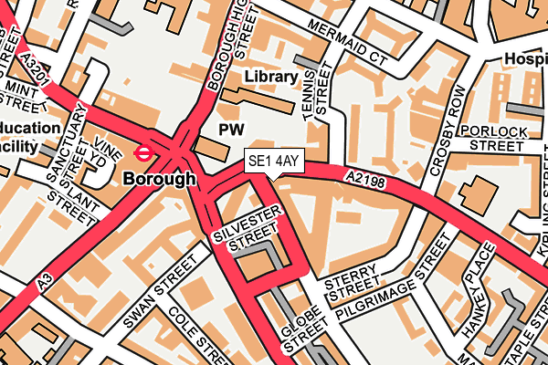 SE1 4AY map - OS OpenMap – Local (Ordnance Survey)