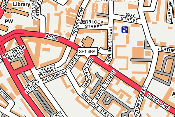 SE1 4BA map - OS OpenMap – Local (Ordnance Survey)
