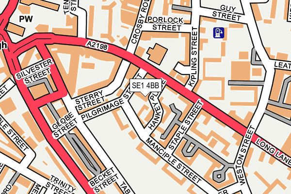 SE1 4BB map - OS OpenMap – Local (Ordnance Survey)