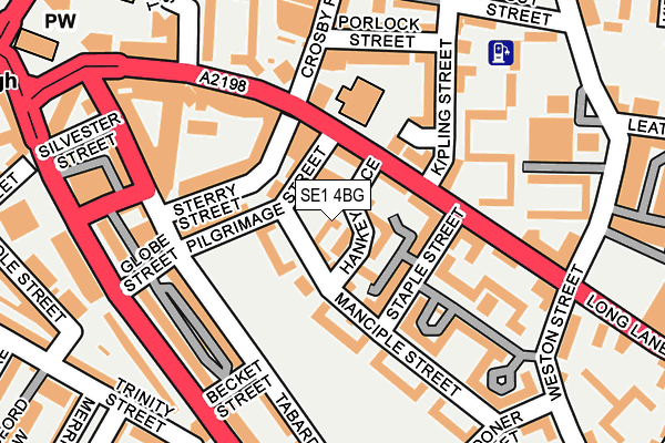 SE1 4BG map - OS OpenMap – Local (Ordnance Survey)