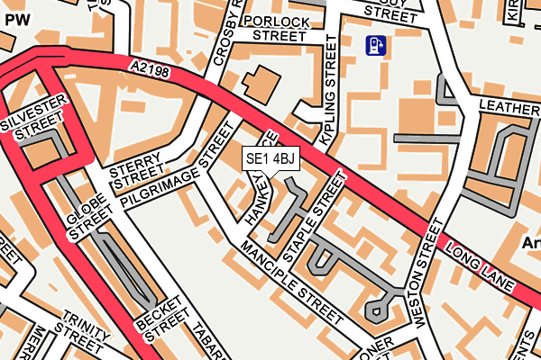 SE1 4BJ map - OS OpenMap – Local (Ordnance Survey)