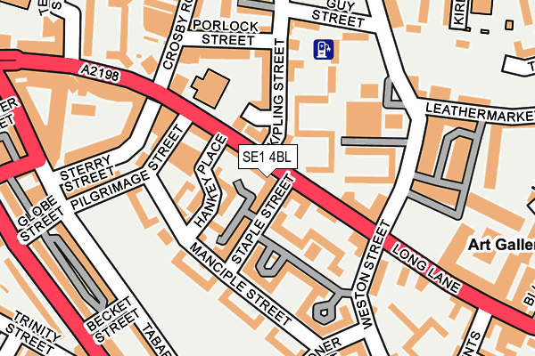 SE1 4BL map - OS OpenMap – Local (Ordnance Survey)