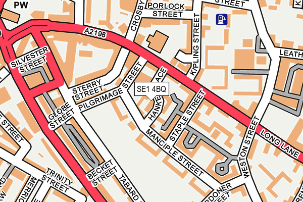 SE1 4BQ map - OS OpenMap – Local (Ordnance Survey)