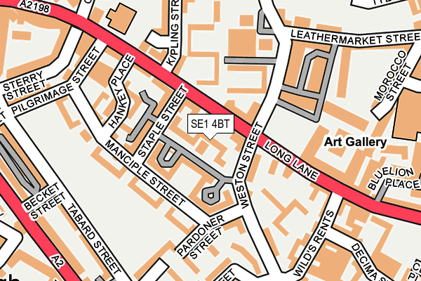 SE1 4BT map - OS OpenMap – Local (Ordnance Survey)