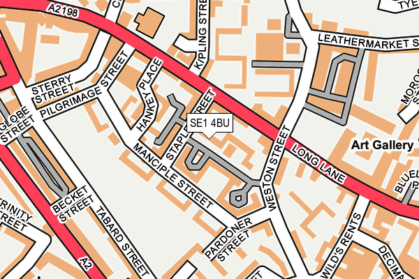 SE1 4BU map - OS OpenMap – Local (Ordnance Survey)