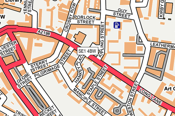 SE1 4BW map - OS OpenMap – Local (Ordnance Survey)