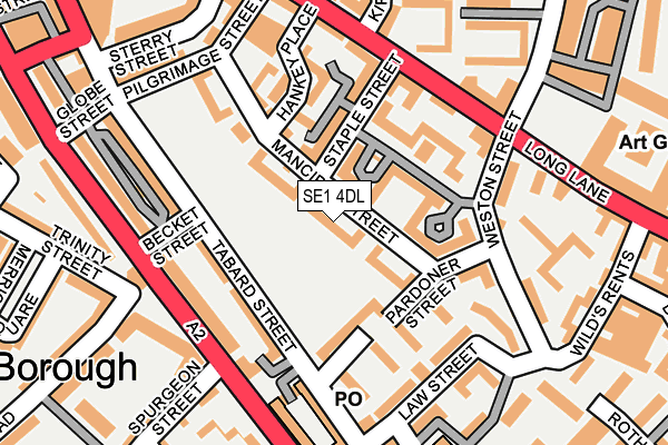 SE1 4DL map - OS OpenMap – Local (Ordnance Survey)