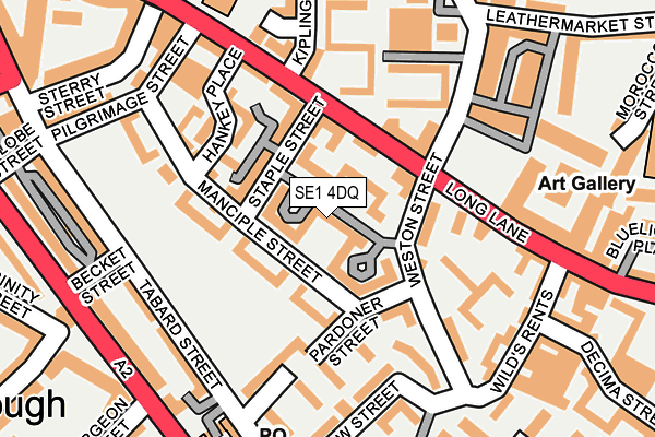 SE1 4DQ map - OS OpenMap – Local (Ordnance Survey)