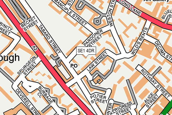 SE1 4DR map - OS OpenMap – Local (Ordnance Survey)