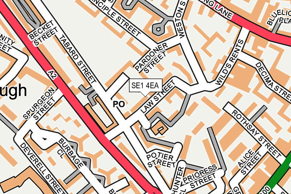 SE1 4EA map - OS OpenMap – Local (Ordnance Survey)