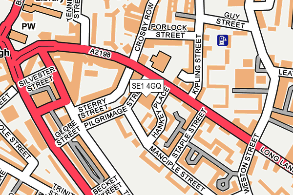 SE1 4GQ map - OS OpenMap – Local (Ordnance Survey)