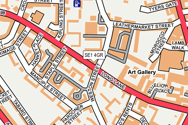 SE1 4GR map - OS OpenMap – Local (Ordnance Survey)