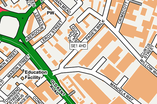 SE1 4HD map - OS OpenMap – Local (Ordnance Survey)