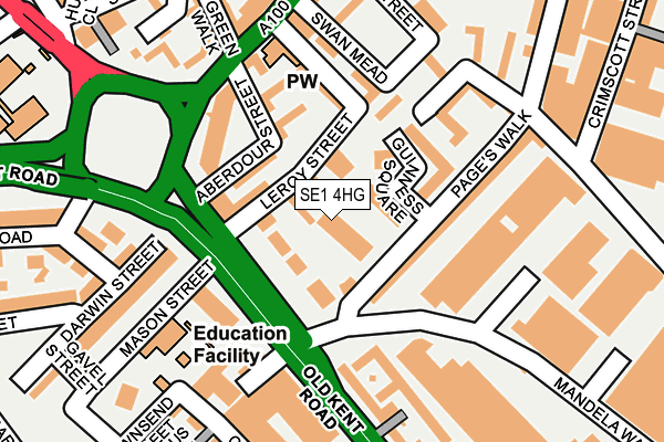 SE1 4HG map - OS OpenMap – Local (Ordnance Survey)