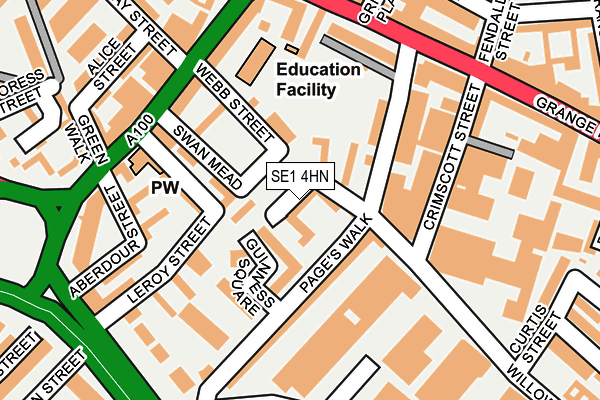 SE1 4HN map - OS OpenMap – Local (Ordnance Survey)