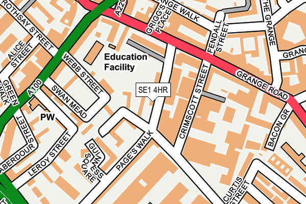 SE1 4HR map - OS OpenMap – Local (Ordnance Survey)