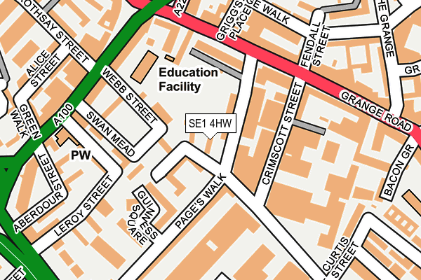 SE1 4HW map - OS OpenMap – Local (Ordnance Survey)