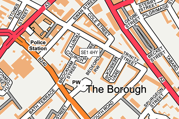 SE1 4HY map - OS OpenMap – Local (Ordnance Survey)