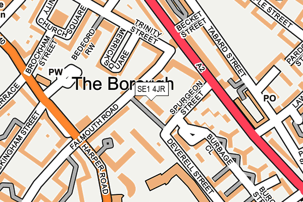 SE1 4JR map - OS OpenMap – Local (Ordnance Survey)