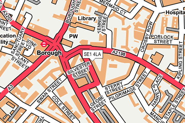 SE1 4LA map - OS OpenMap – Local (Ordnance Survey)