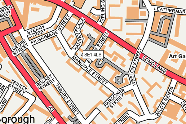 SE1 4LS map - OS OpenMap – Local (Ordnance Survey)