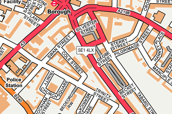SE1 4LX map - OS OpenMap – Local (Ordnance Survey)
