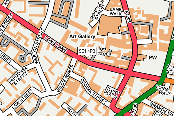 SE1 4PB map - OS OpenMap – Local (Ordnance Survey)