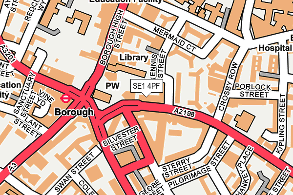 SE1 4PF map - OS OpenMap – Local (Ordnance Survey)