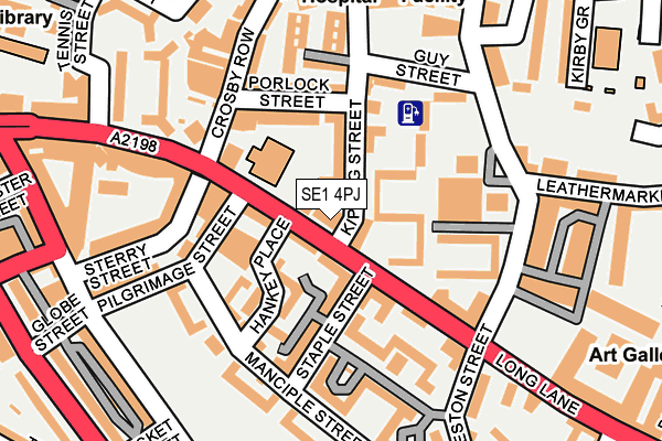 SE1 4PJ map - OS OpenMap – Local (Ordnance Survey)