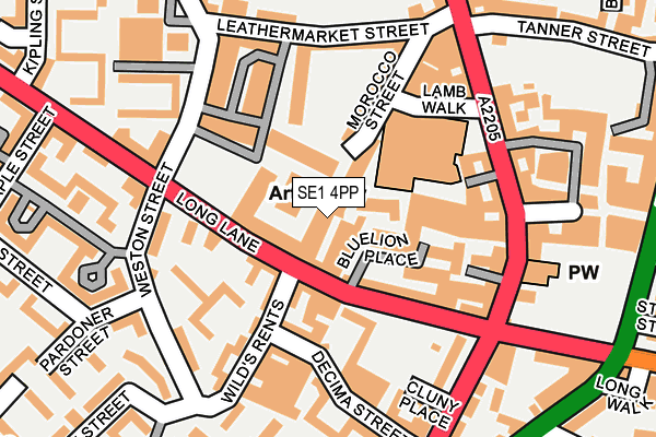 SE1 4PP map - OS OpenMap – Local (Ordnance Survey)