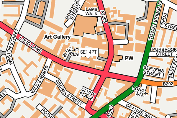 SE1 4PT map - OS OpenMap – Local (Ordnance Survey)