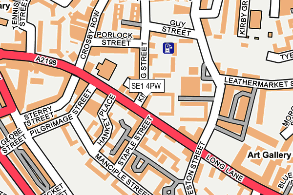 SE1 4PW map - OS OpenMap – Local (Ordnance Survey)