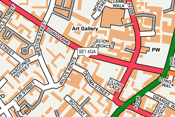 SE1 4QA map - OS OpenMap – Local (Ordnance Survey)
