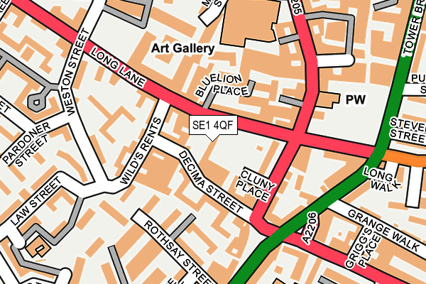 SE1 4QF map - OS OpenMap – Local (Ordnance Survey)