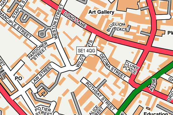 SE1 4QG map - OS OpenMap – Local (Ordnance Survey)