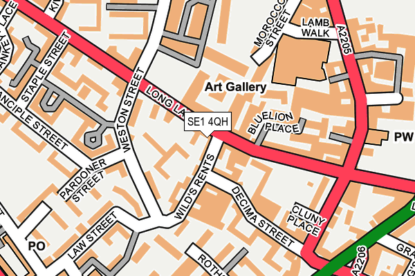 SE1 4QH map - OS OpenMap – Local (Ordnance Survey)