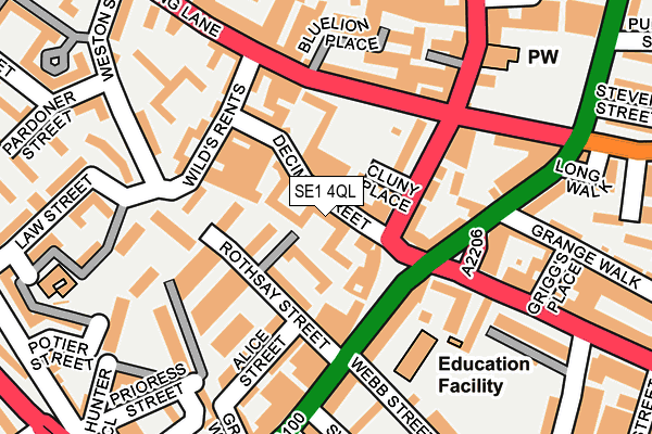 SE1 4QL map - OS OpenMap – Local (Ordnance Survey)