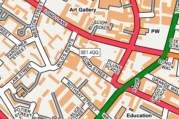SE1 4QQ map - OS OpenMap – Local (Ordnance Survey)